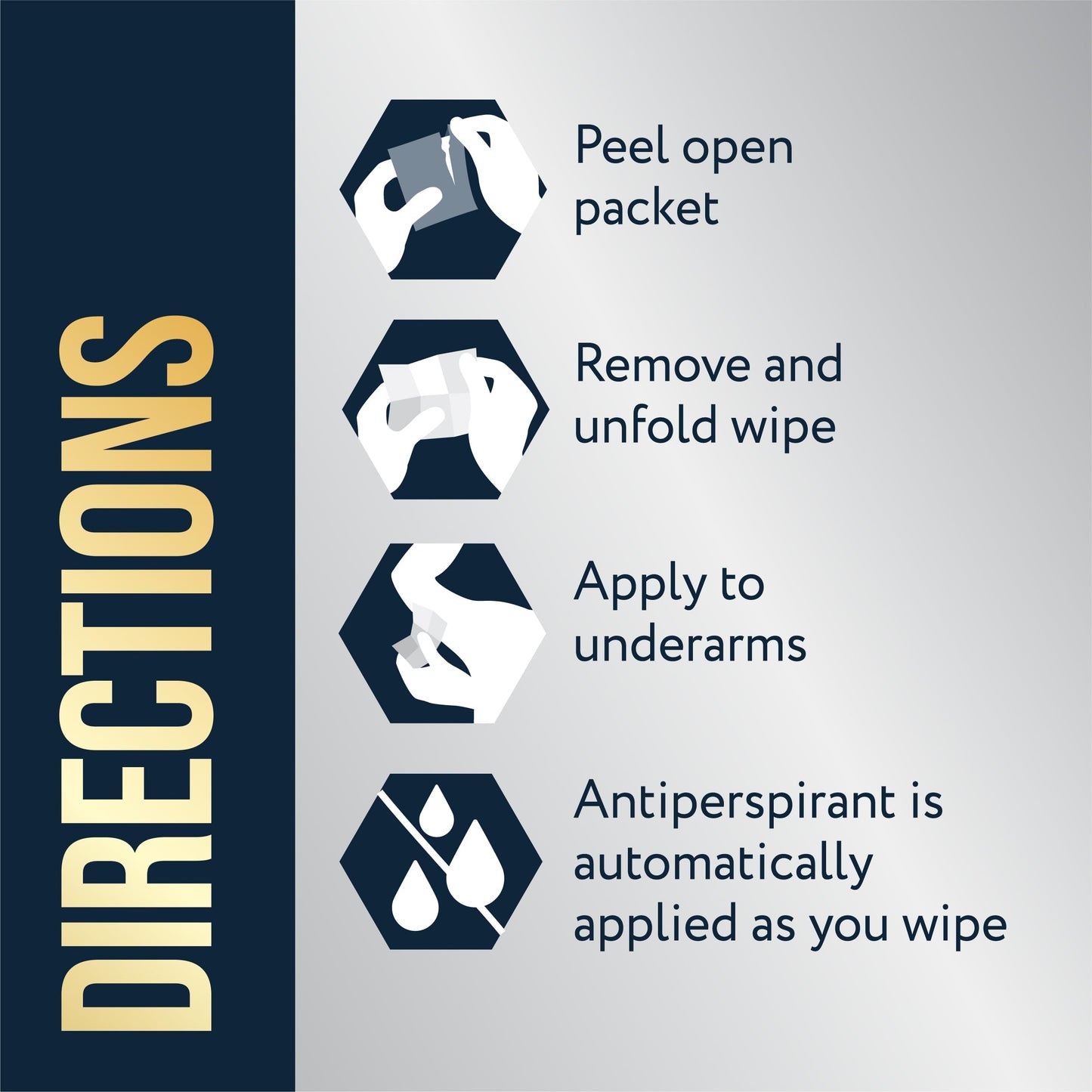 Ten count pack of Certain Dri hyperhidrosis wipes