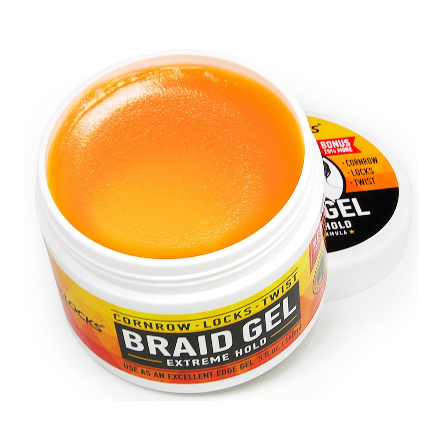 Authentic AllDay Locks extreme hold styling gel for taming hair frizz.