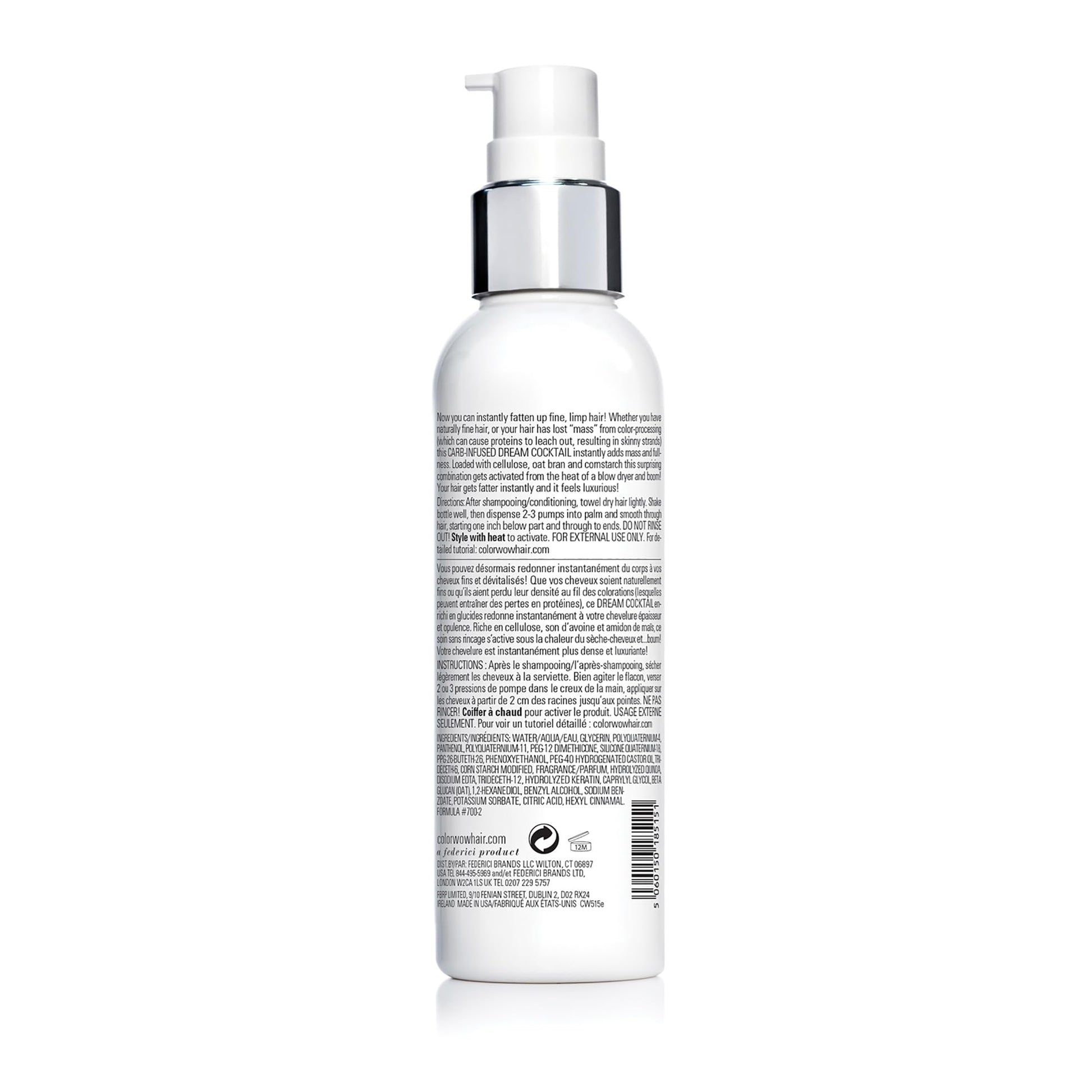 Color Wow leave in thickening treatment bottle showing the authentic branding and product details.