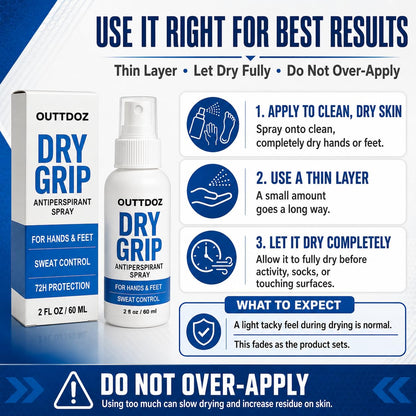 Athlete applying DryGrip spray for improved climbing grip
