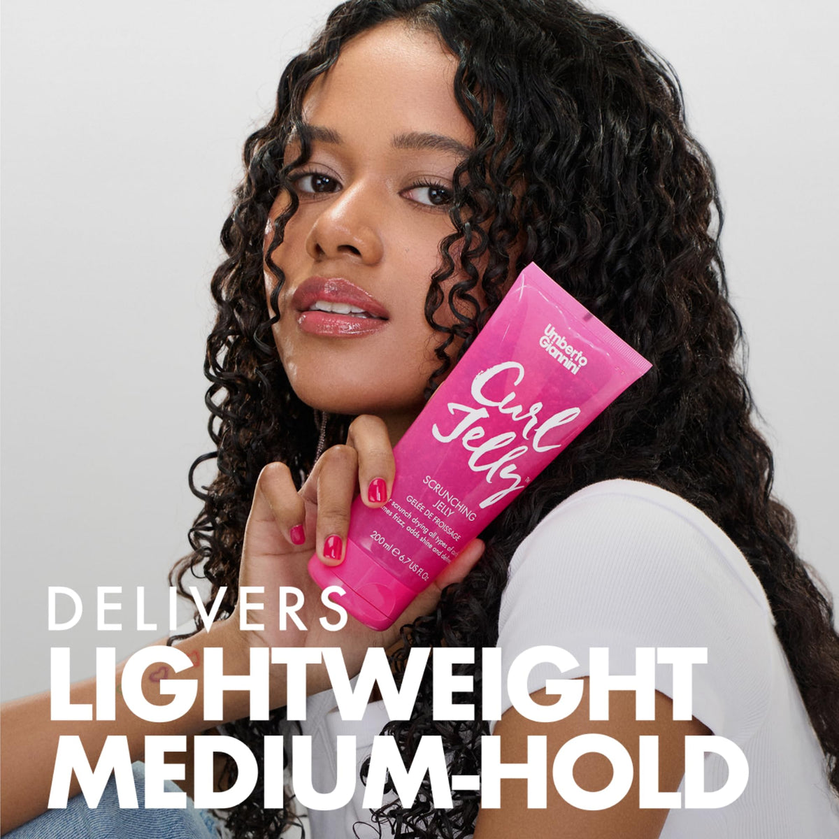 Umberto Giannini medium hold curl jelly for hair definition.