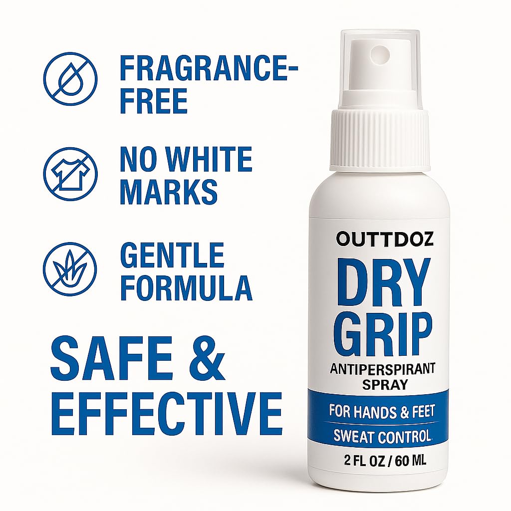 DryGrip spray for sweaty feet on a gym mat
