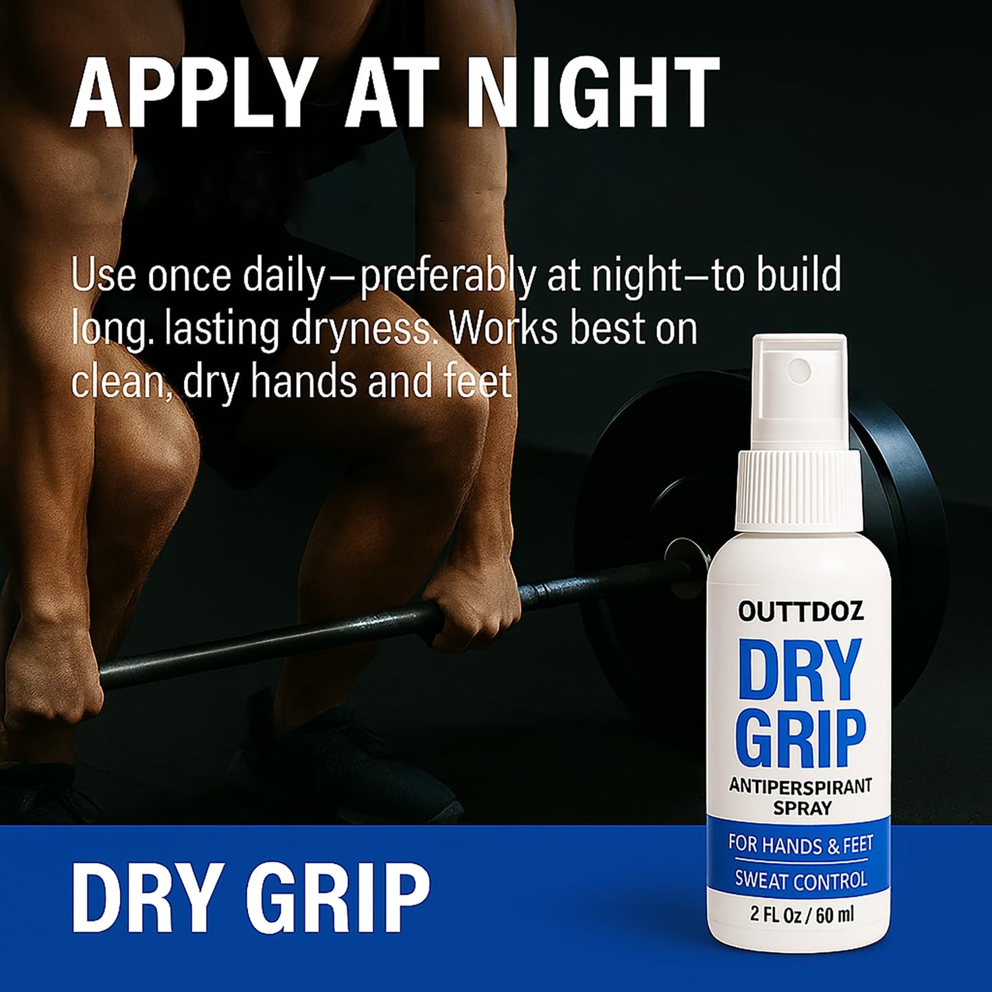 Clinical strength DryGrip packaging for sports and active use
