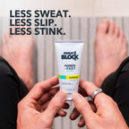 Authentic USA sourced SweatBlock 1.69 fluid ounce bottle for palms and soles