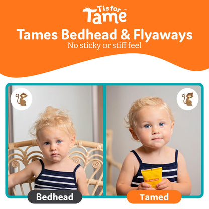 T is for Tame kids leave in cream with coconut oil for flyaways and static