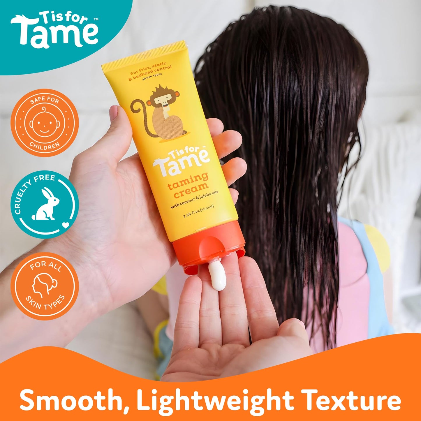 Authentic imported T is for Tame baby hair lotion tube for clean grooming routines