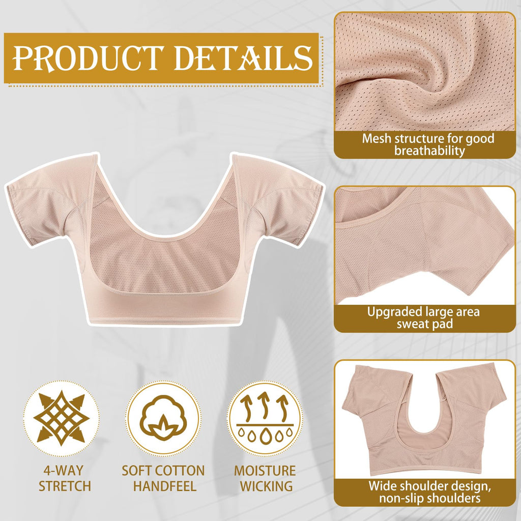 Zhanmai breathable armpit sweat guard vest laid flat