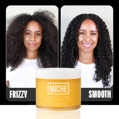 Texture view of lightweight clear firm hold curling gel.