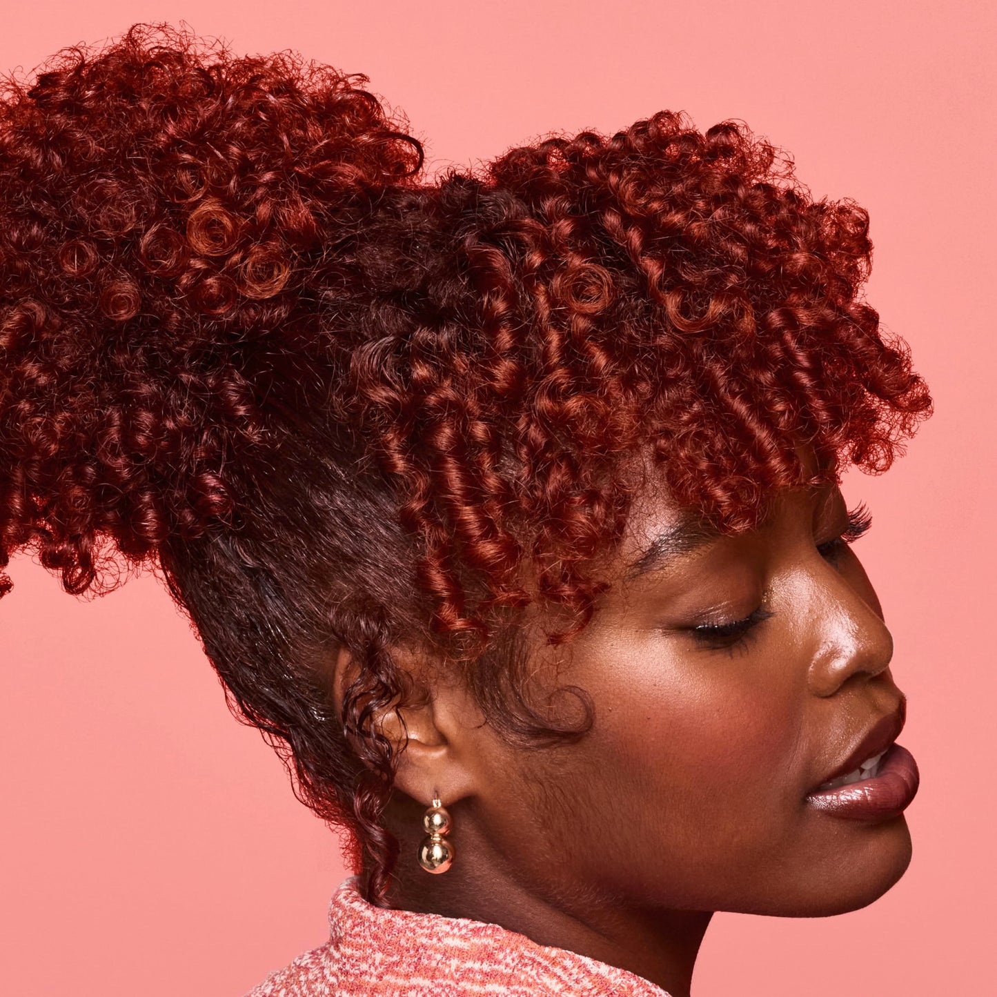 Texture closeup of the clear SheaMoisture flaxseed defining gel for thick curly hair
