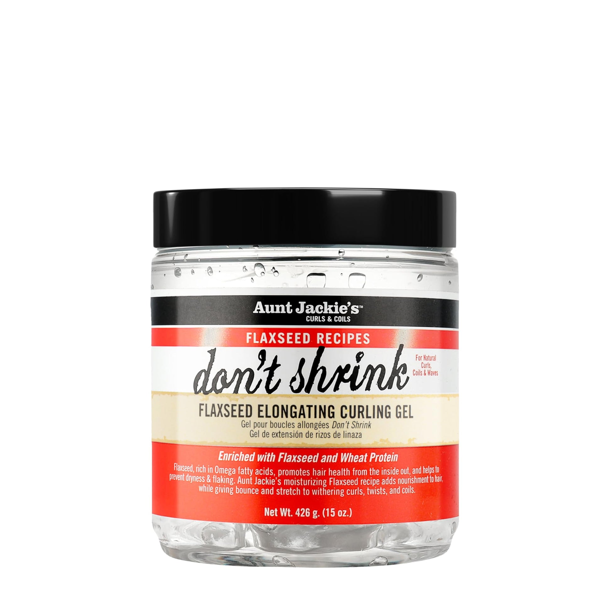 Aunt Jackie's 15 Ounce flaxseed recipe gel tub for natural curls and coils