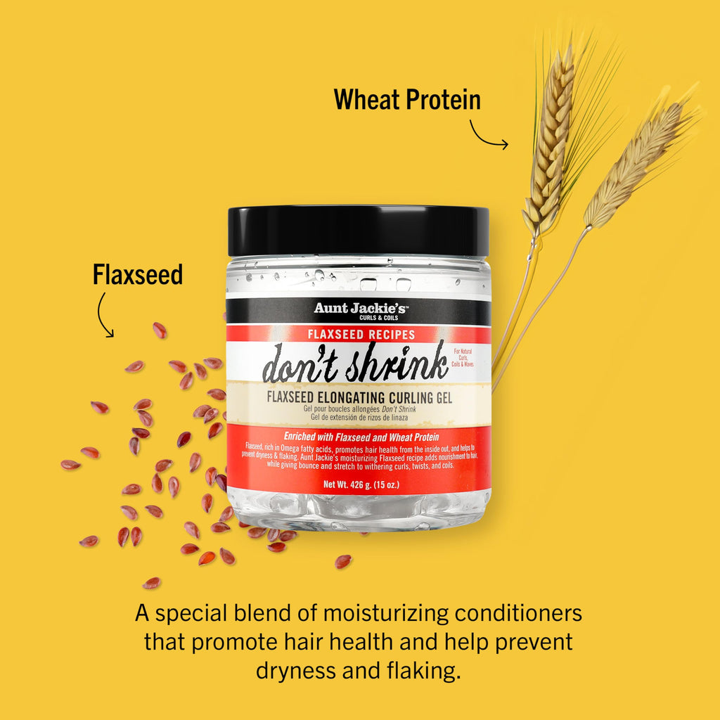 Aunt Jackie's anti shrinkage hair gel cream texture showing moisturizing consistency