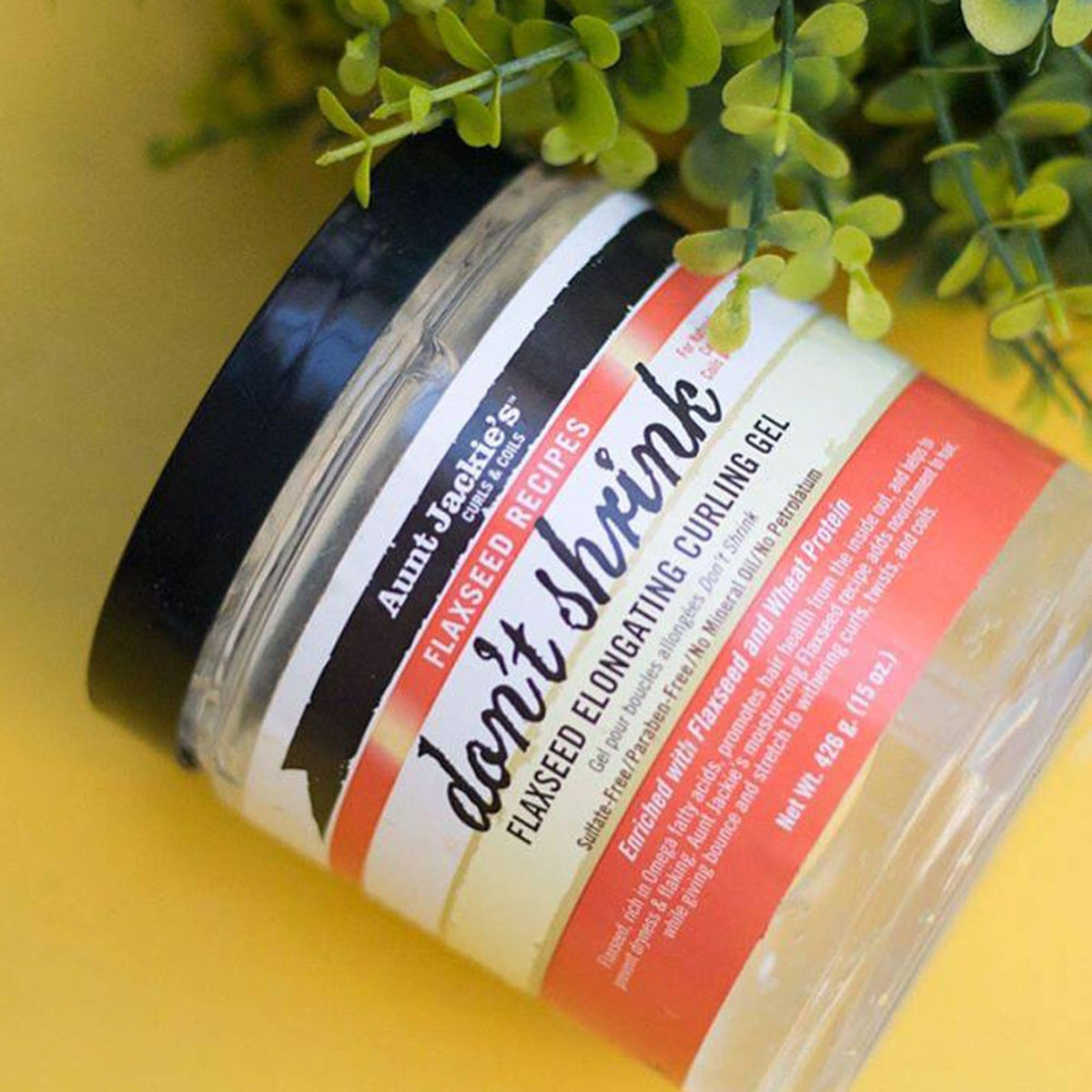 Aunt Jackie's Don't Shrink 15 Ounce package for maximum curl stretch and hold