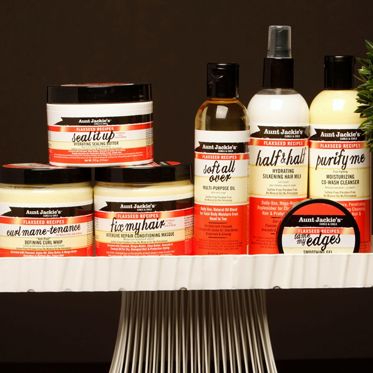 USA imported Aunt Jackie's hair product jar for managing thick coily textures