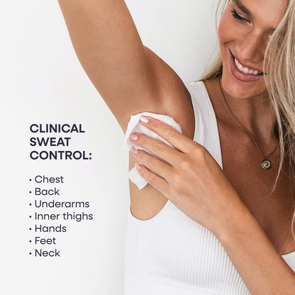 Duradry clinical strength sweat control wipes for feet