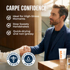 Carpe antiperspirant lotion for sweaty hands application