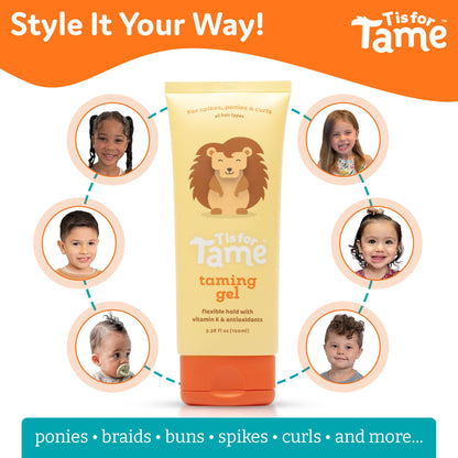 Alcohol free vegan baby hair gel for flyaways and curls