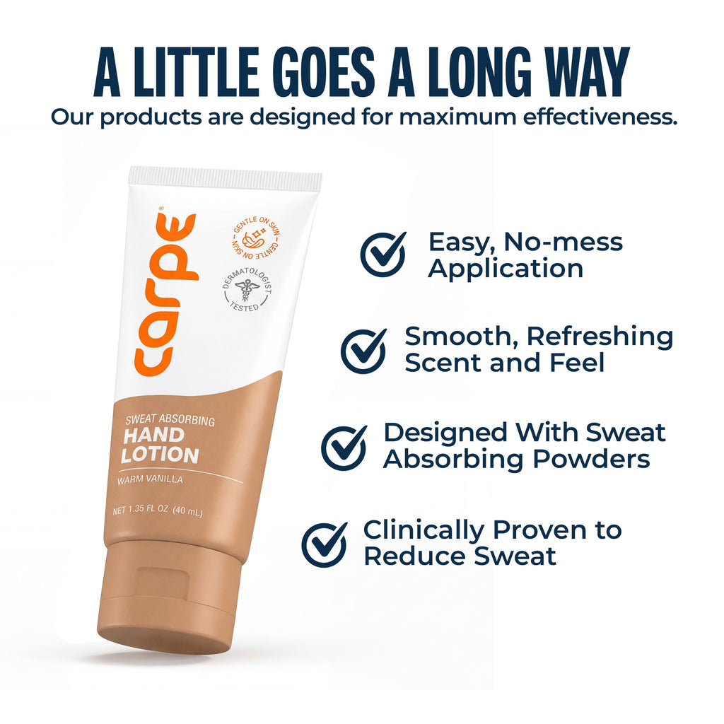 Carpe hand antiperspirant texture and cream display