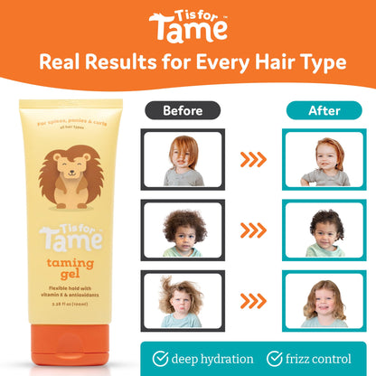 Safe plant based toddler hair gel for spikes and ponytails