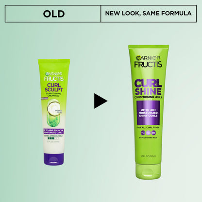 Back label of Garnier Fructis Curl Sculpt styling cream gel detailing usage instructions.