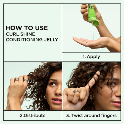 Texture shot of the white conditioning cream gel formula for curly hair definition.