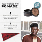 American Crew high shine styling pomade for curly hair texture management open jar view.
