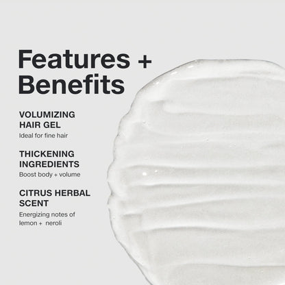 Back label view of Paul Mitchell Extra-Body Sculpting Gel featuring directions and legal details