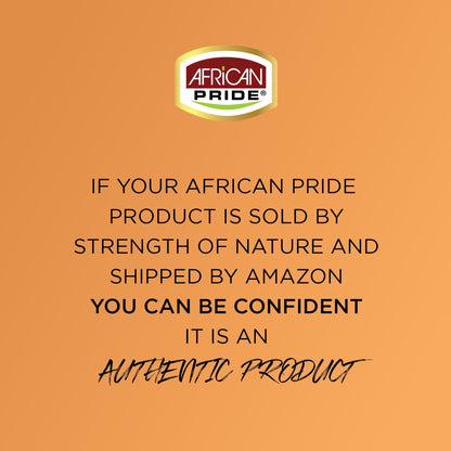 African Pride moisturizing edge control and braid gel enriched with coconut oil for shine
