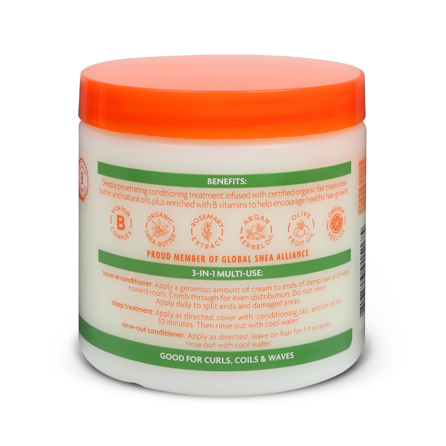 Cantu 16 Ounce deep hydration hair cream packaging details