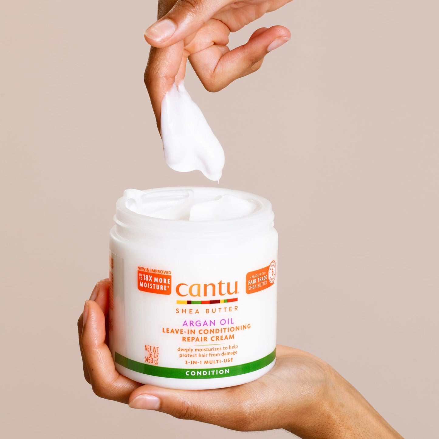 Cantu brand leave in conditioner for curl enhancement