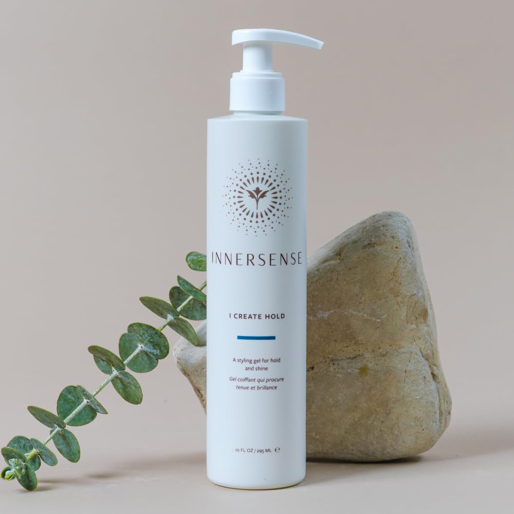 Authentic imported Innersense clean haircare styling gel bottle showing size details