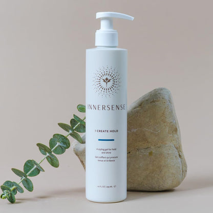 Authentic imported Innersense clean haircare styling gel bottle showing size details