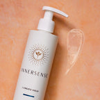 Pump dispenser close up of Innersense organic beauty structured hold hair gel