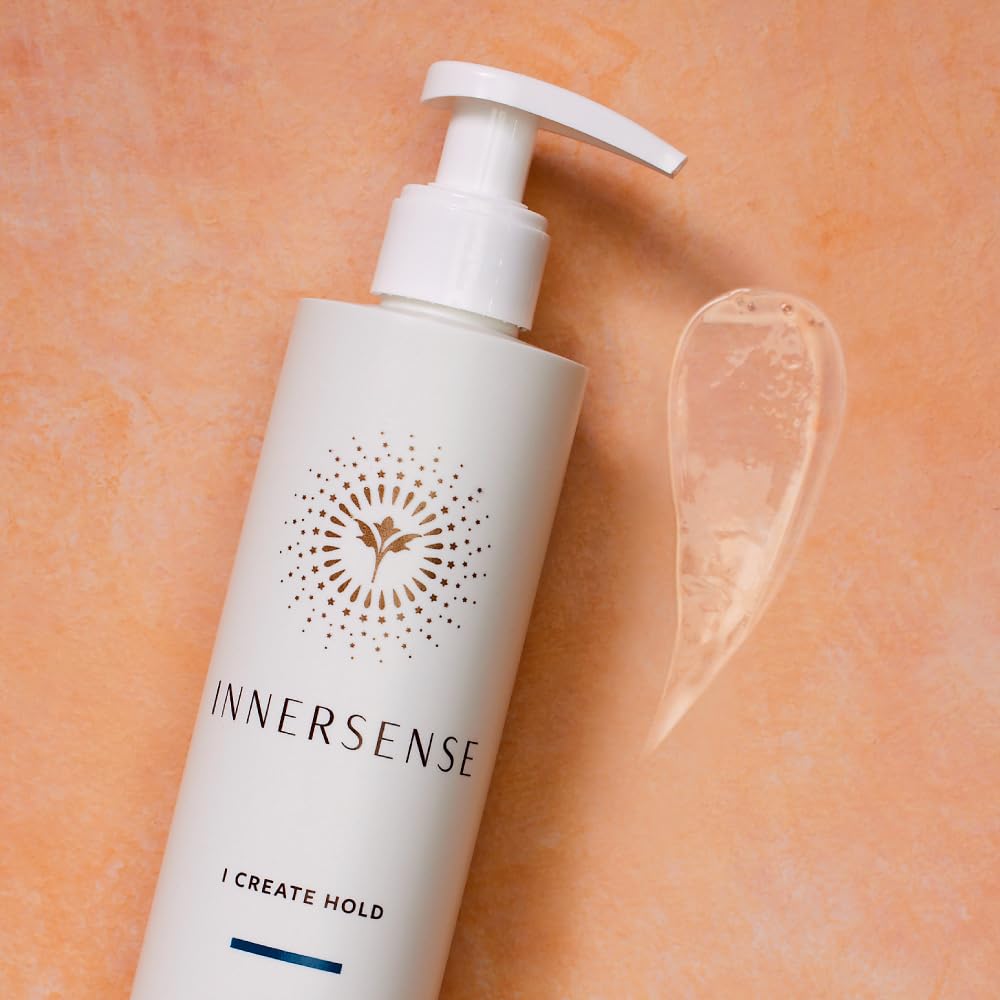 Pump dispenser close up of Innersense organic beauty structured hold hair gel