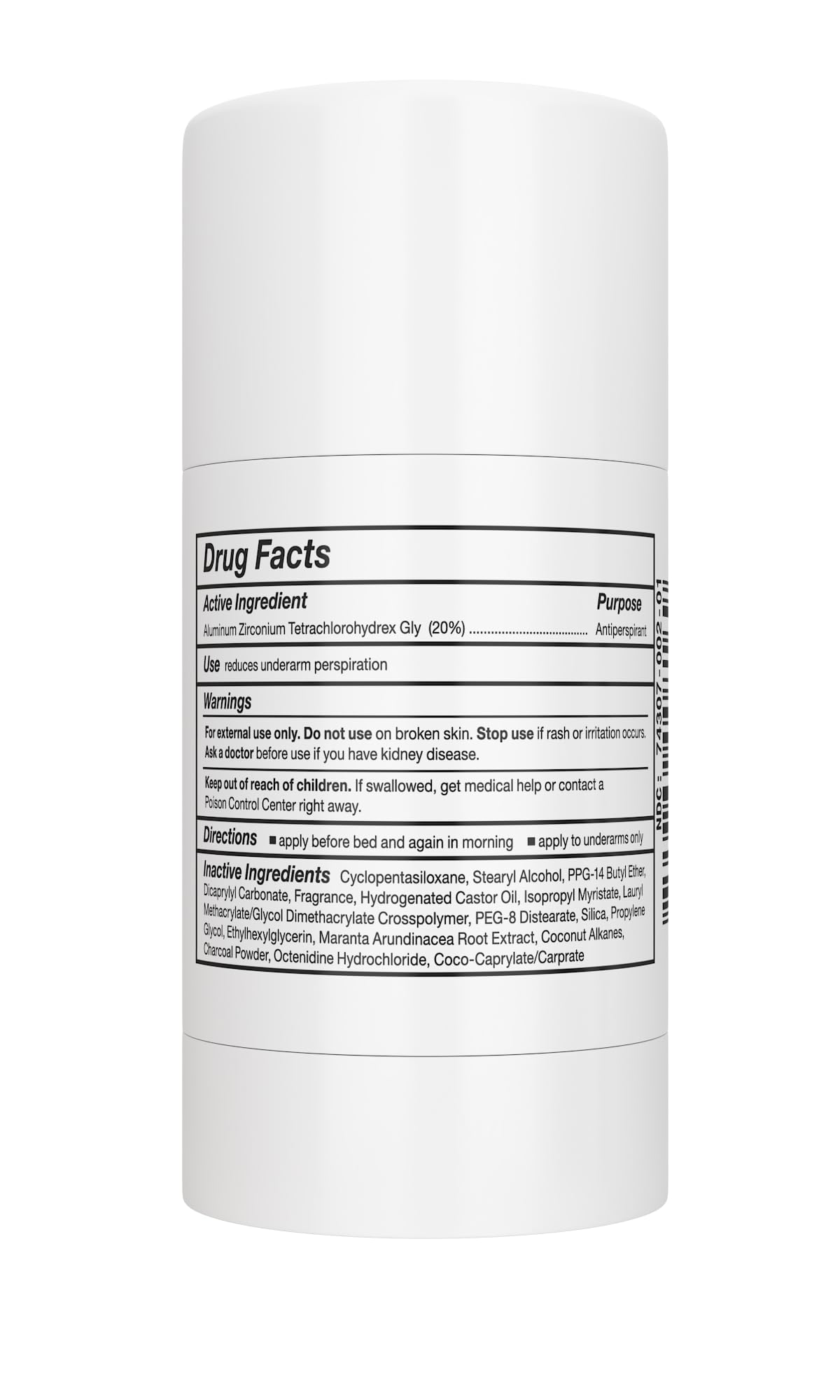 Carpe hyperhidrosis treatment stick ingredient and label details