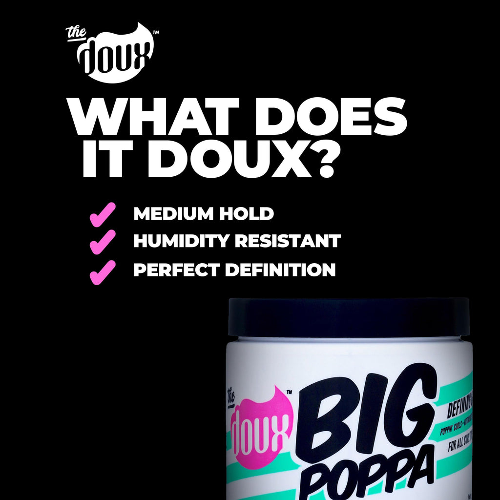 Flexible hold curl styling gel by The Doux for waves and coils