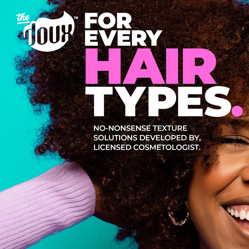 The Doux Big Poppa crunch free defining gel for curly hair routine