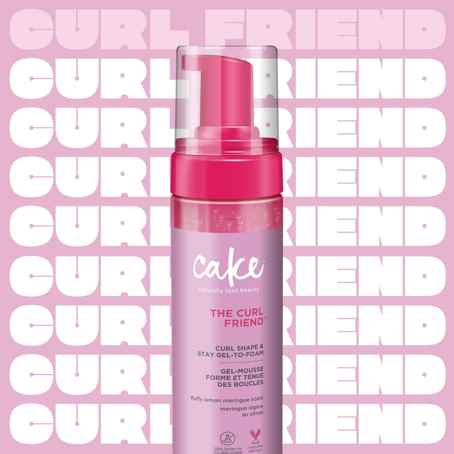 Cake Beauty volumizing hair gel for curly hair definition and frizz protection