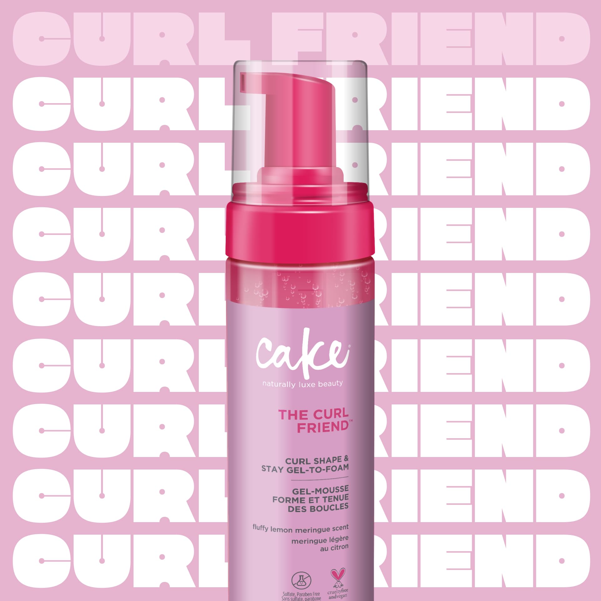 Cake Beauty volumizing hair gel for curly hair definition and frizz protection