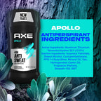 Axe Apollo antiperspirant full four pack retail presentation