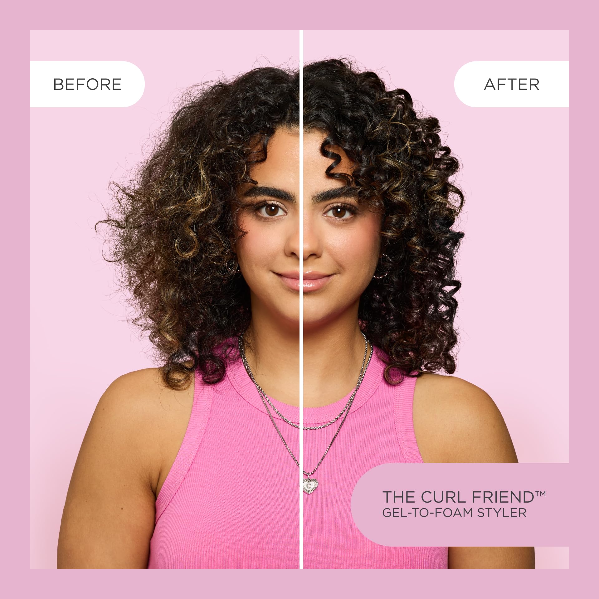 Imported Cake Beauty The Curl Friend gel to foam styling product container close up