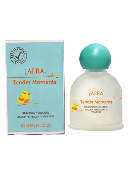 Hypoallergenic Jafra Tender Moments Fresh Baby Cologne bottle for sensitive infant skincare