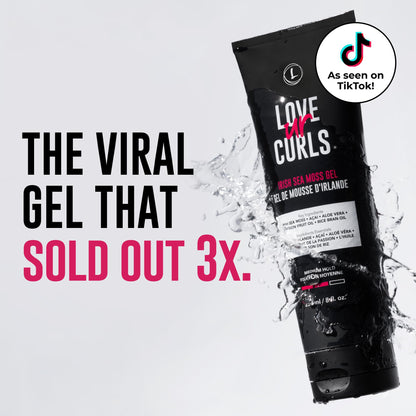 Love Ur Curls Irish Sea Moss styler bottle for waves and coils.