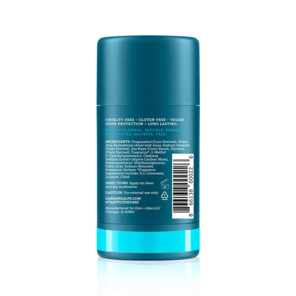 Oars + Alps natural deodorant stick for men and women showing clear formula