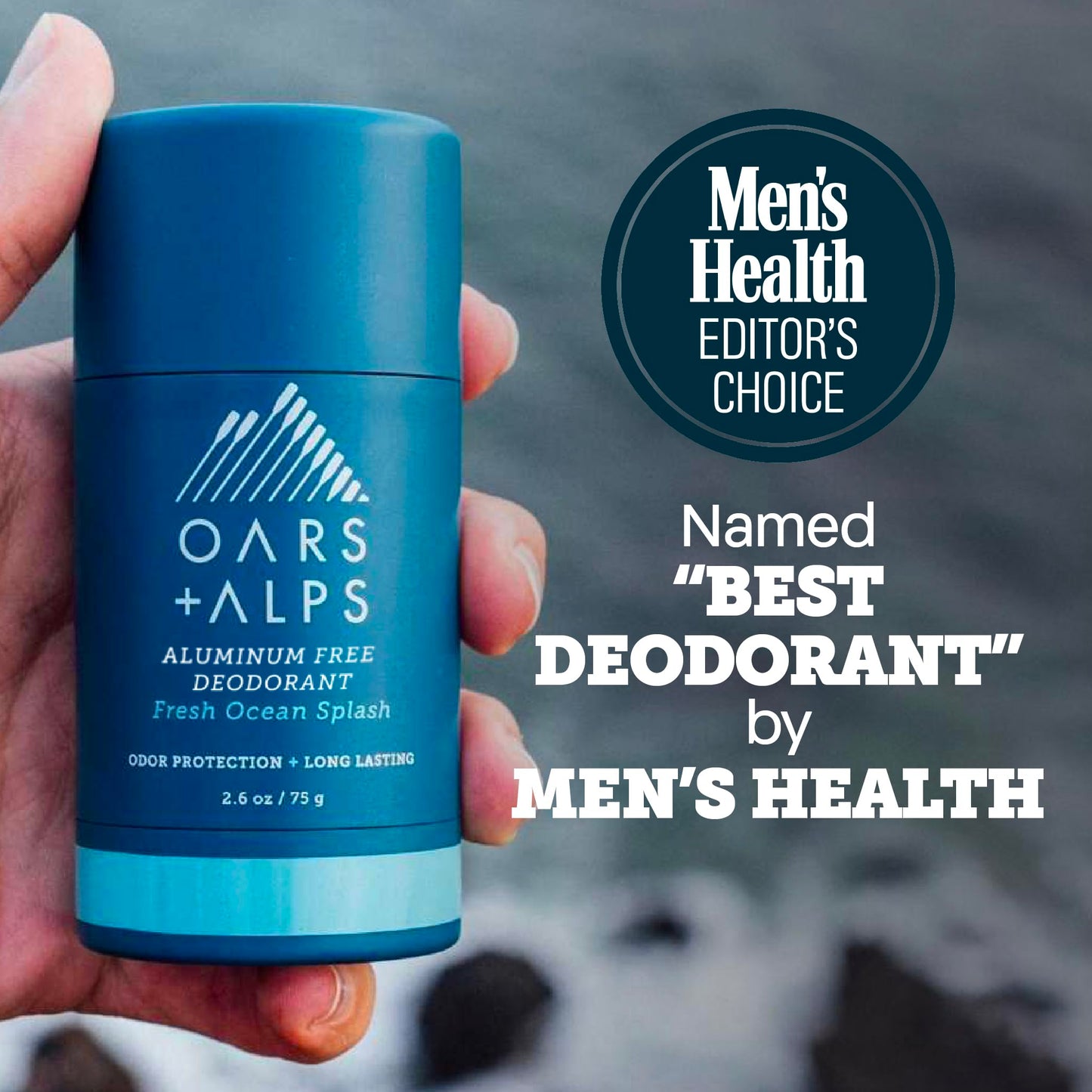 Oars + Alps dermatologist tested clean deodorant 2.6 ounce size