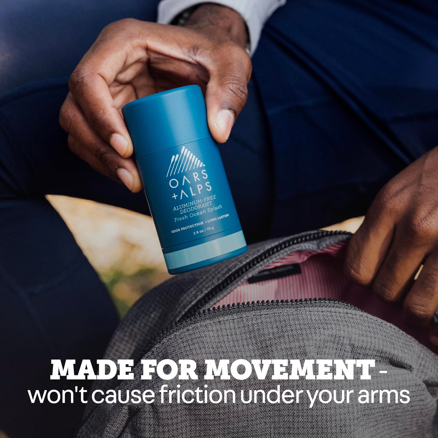 Oars and Alps non toxic vegan deodorant stick close up
