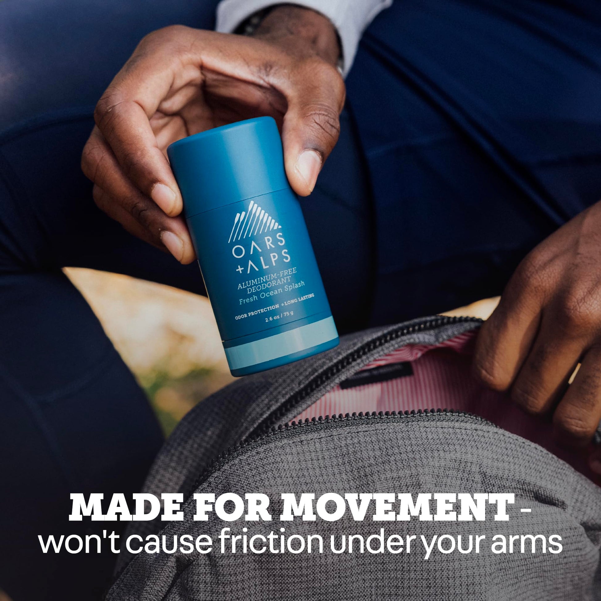 Oars and Alps non toxic vegan deodorant stick close up