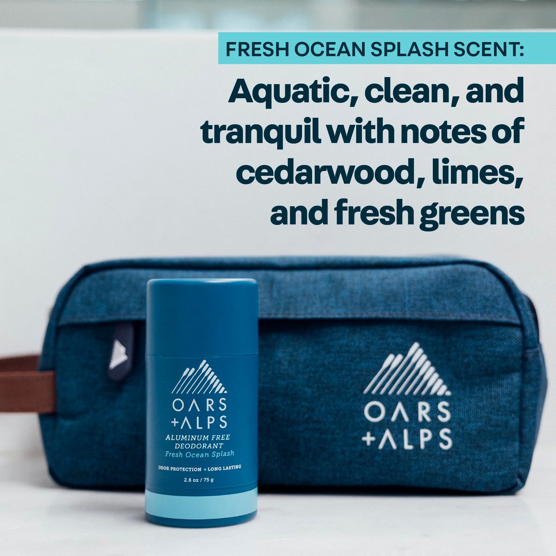 Authentic Oars and Alps imported natural deodorant back label instructions