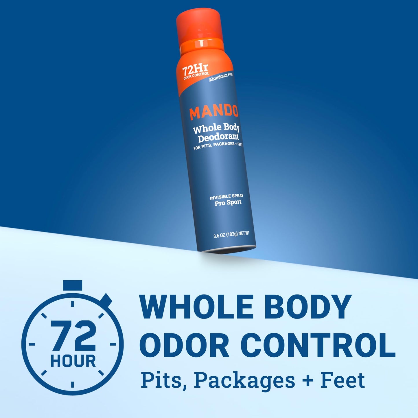 Mando Whole Body Deodorant 3.6 Ounce Can packaging