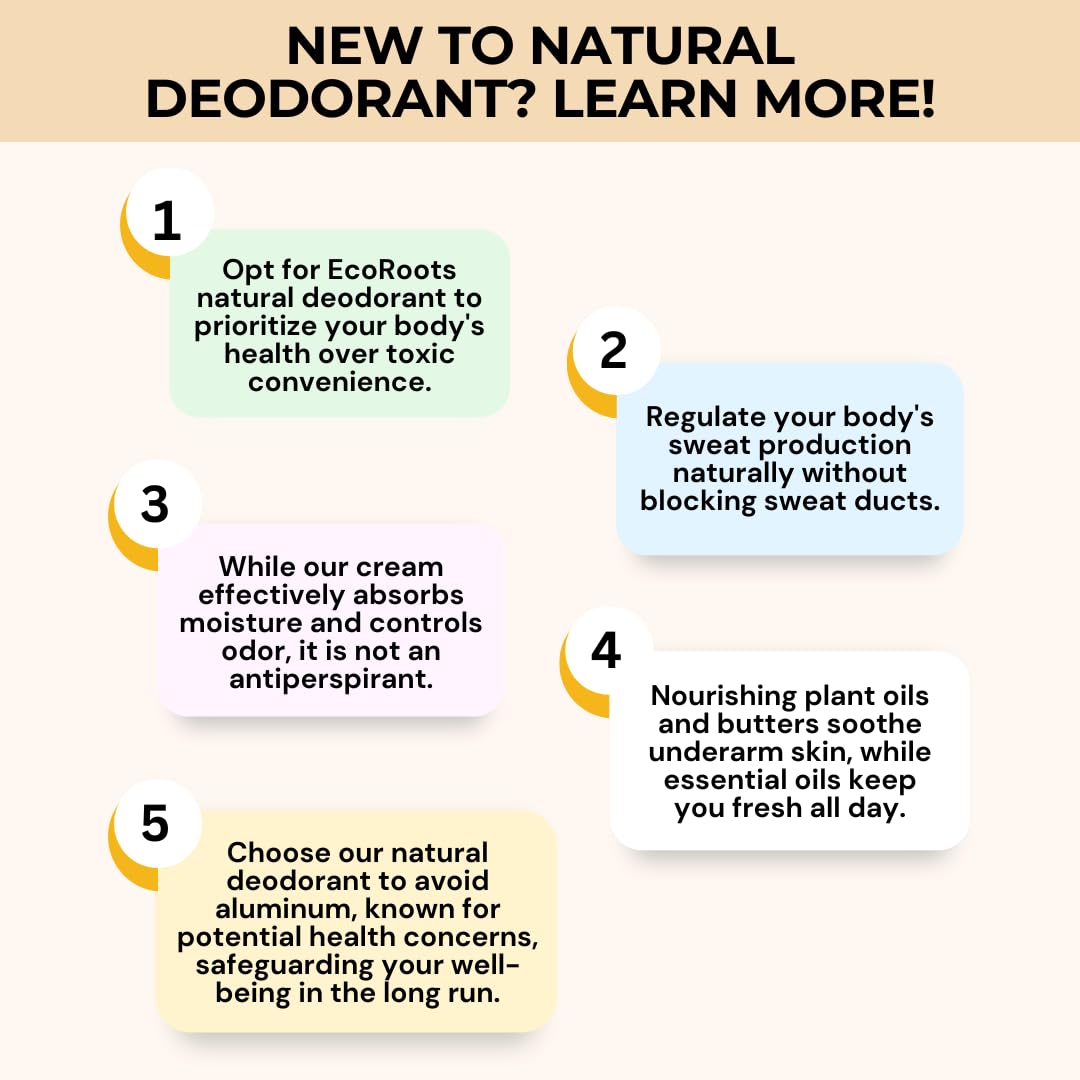 Eco Roots natural deodorant cream container with metal lid