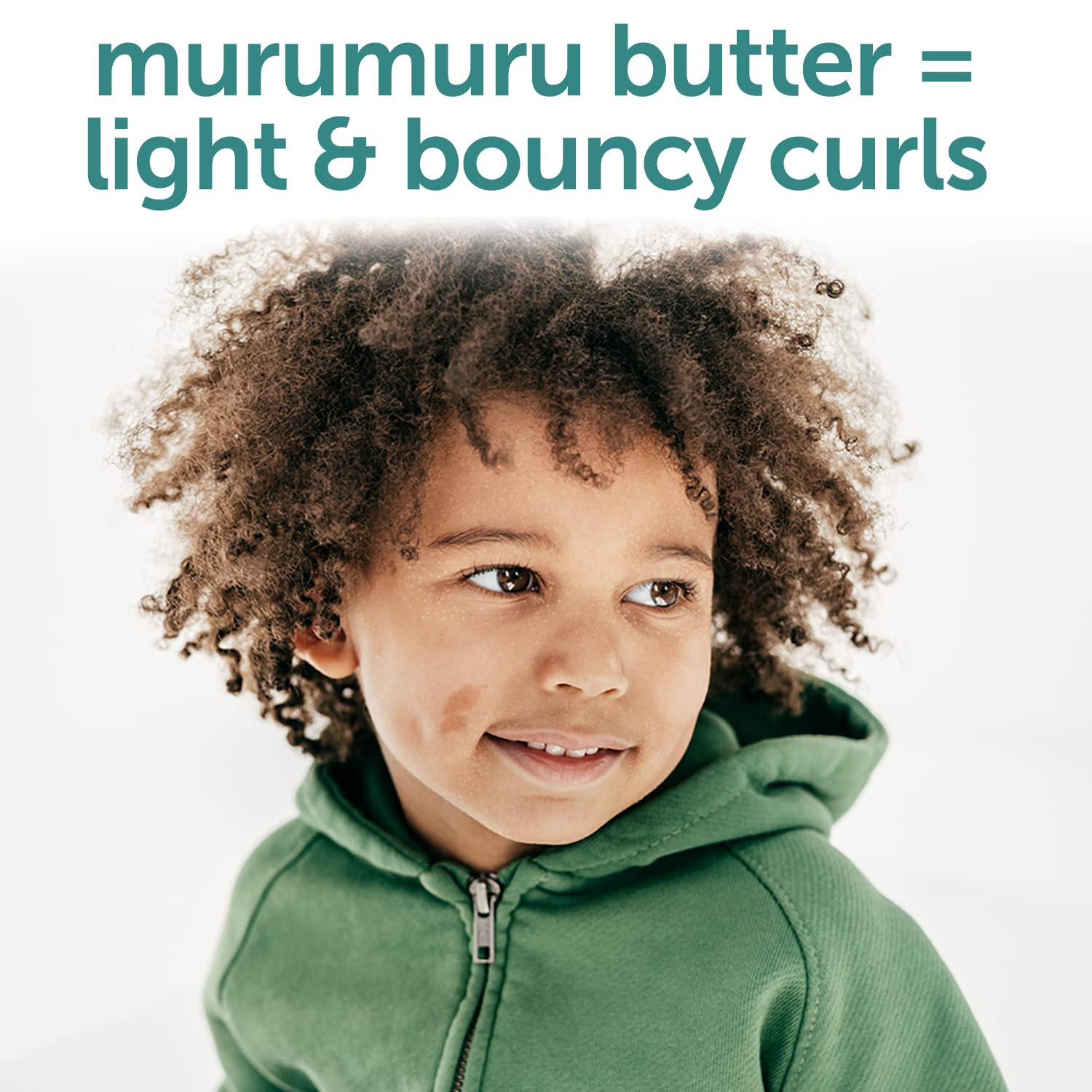Lightweight non crunchy kids curly hair spray gel with murumuru butter